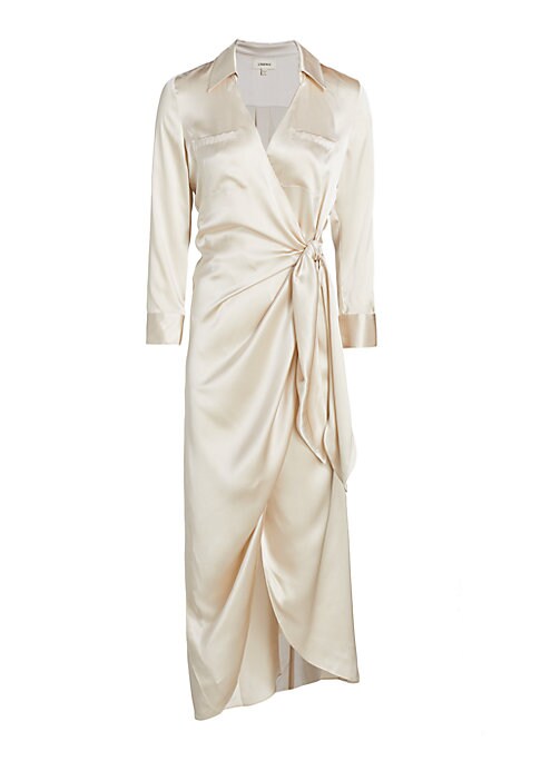Satin Elegance Wrap Dress