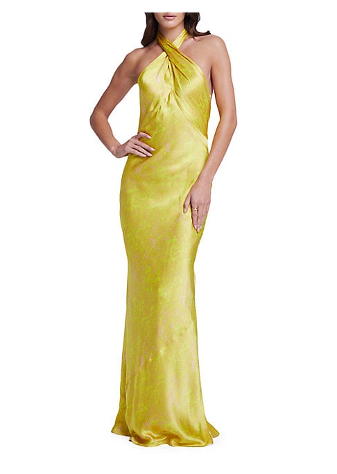 Twisted Silk Snakeskin Dress