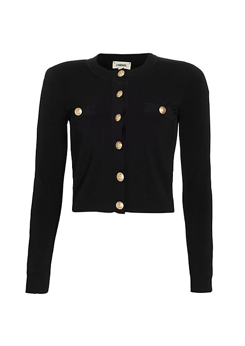 Chic Buttoned Cropped Cardigan