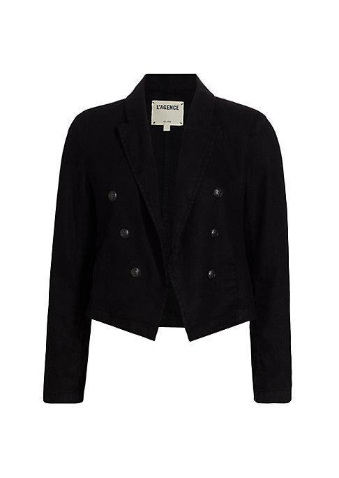 Cropped Linen Blazer