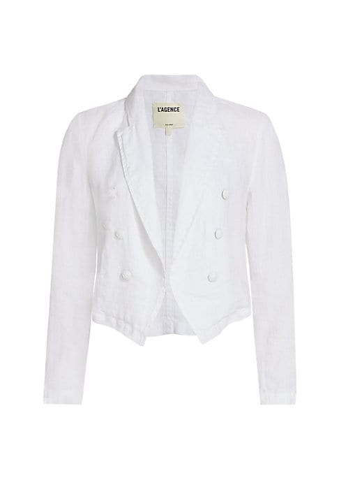Chic Cropped Linen Jacket