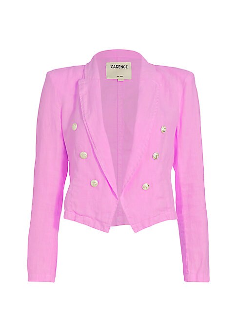 Cropped Linen Blazer