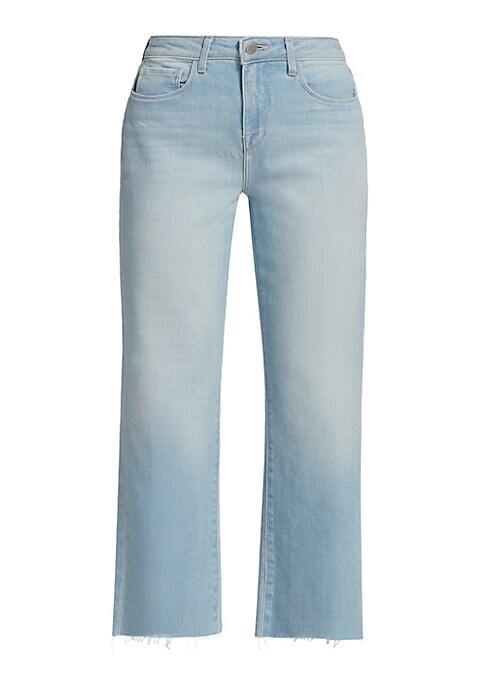 Cropped Flare Denim Trousers