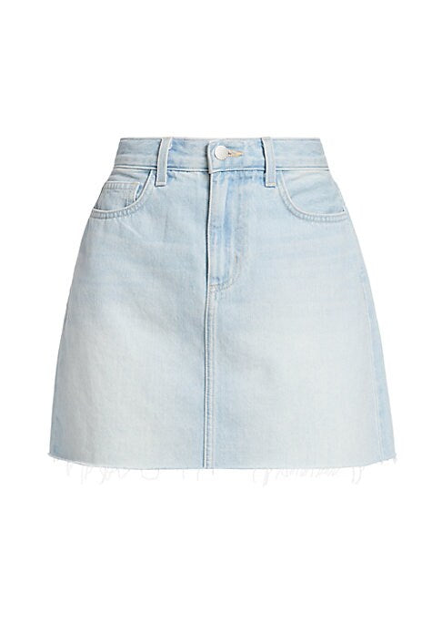 Faded Denim Skirt