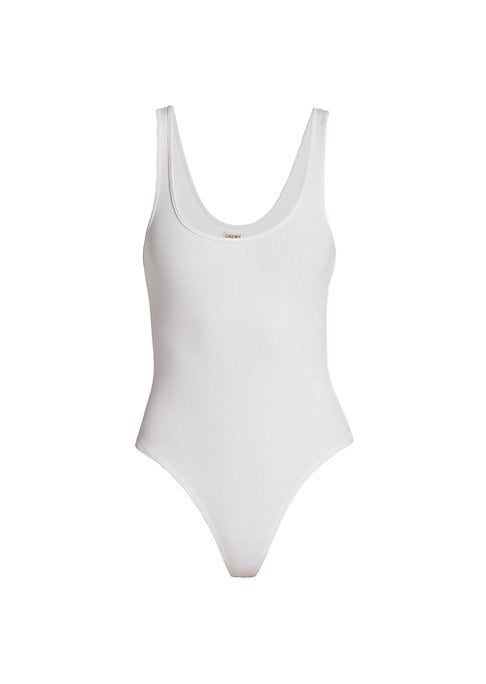Scoop Neck Thong Bodysuit