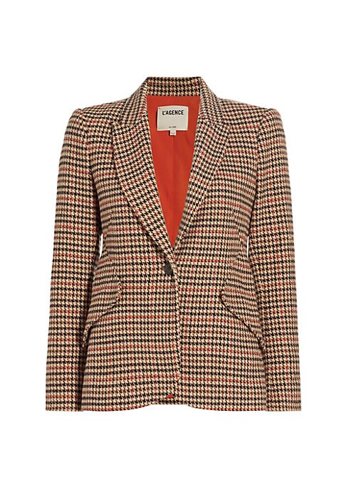Chic Houndstooth Blazer