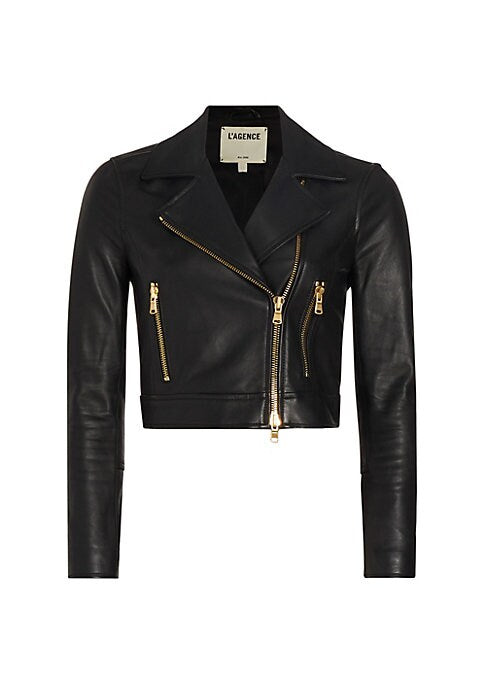 Edgy Cropped Leather Jacket