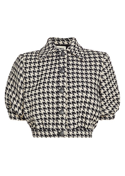 Metallic Puff Sleeve Jacket
