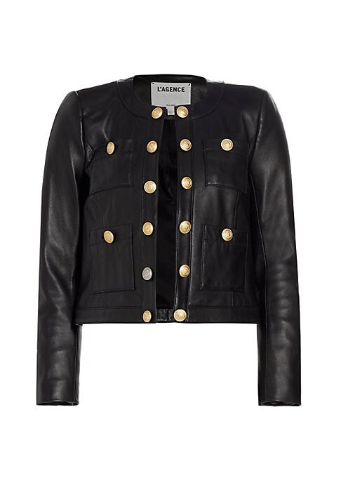 Chic Cropped Leather Jacket