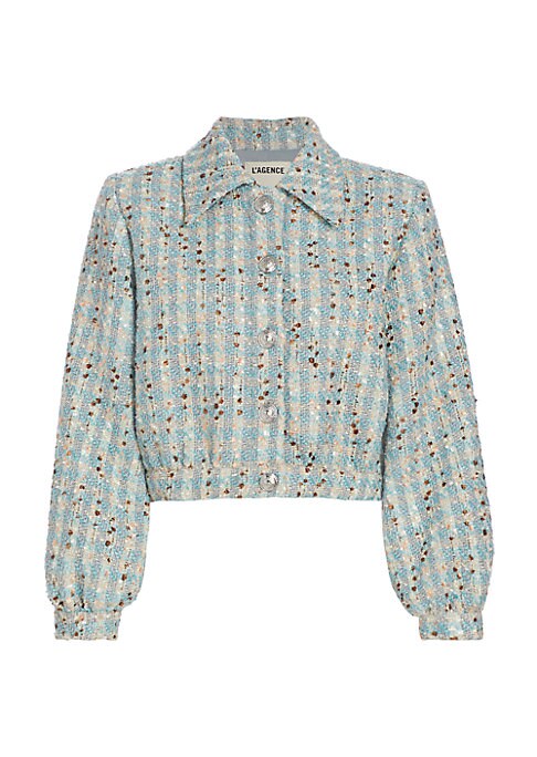 Metallic Tweed Cropped Jacket