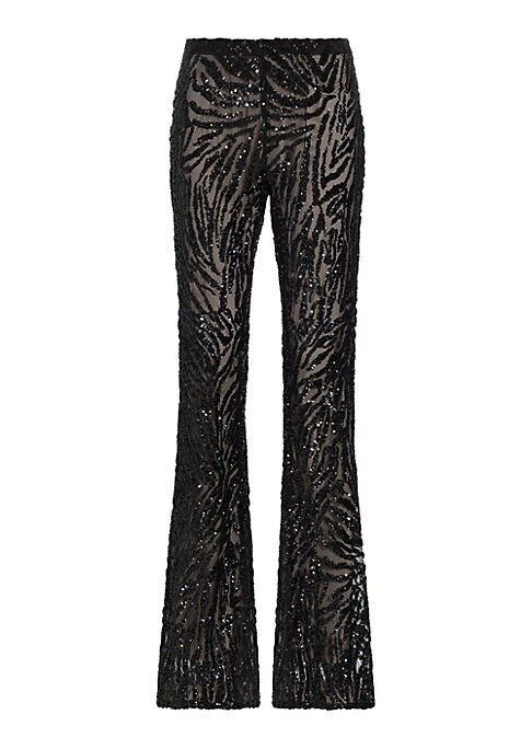 Zebra Flare Glam Pants