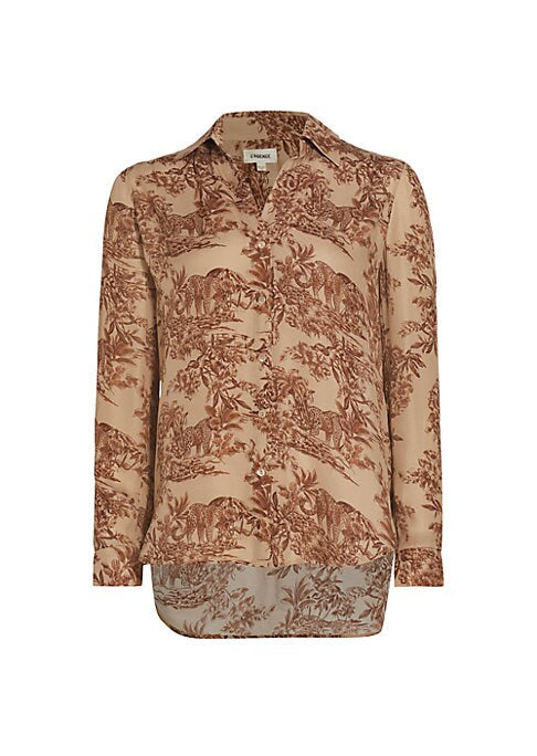 Safari Chic Silk Blouse