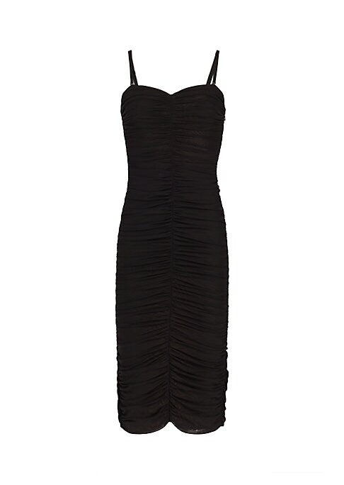Ruched Sweetheart Midi Dress