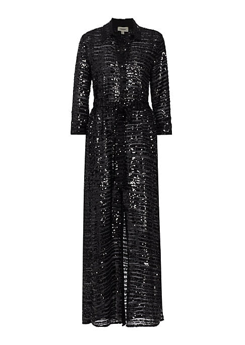 Glitzy Maxi Chiffon Dress