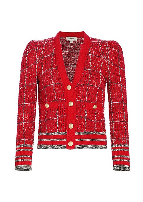 Chic Windowpane Cardigan