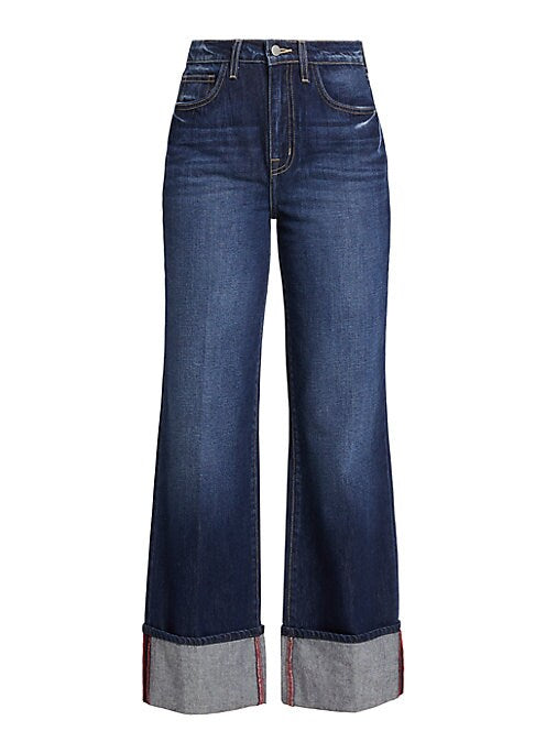 Chic Wide-Leg Denim Trousers