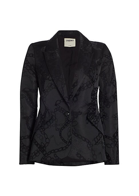 Elegant Jacquard Blazer