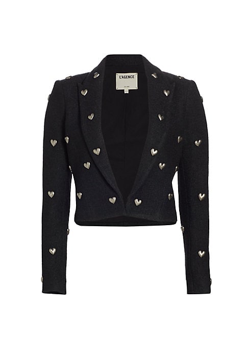 Heart-Studded Chic Blazer