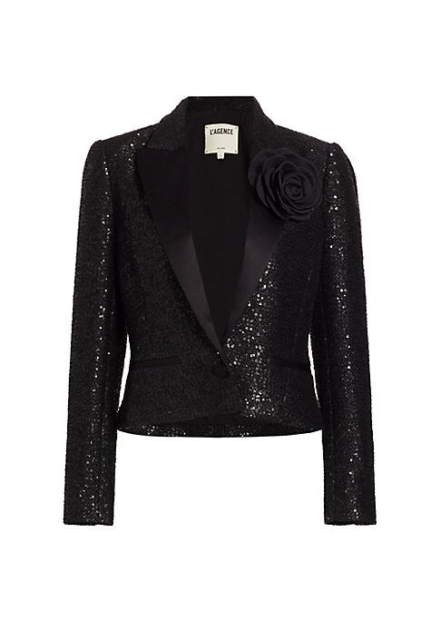 Sequin Flower Blazer