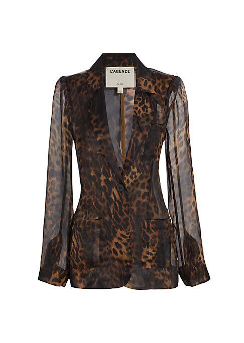 Leopard Print Silk Jacket