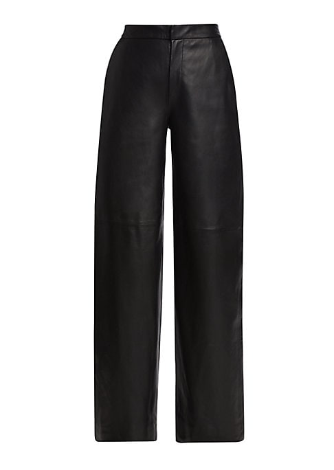 Chic Leather Straight Pants