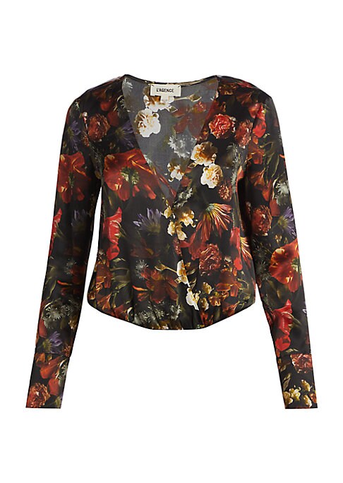 Floral Silk Elegance Bodysuit