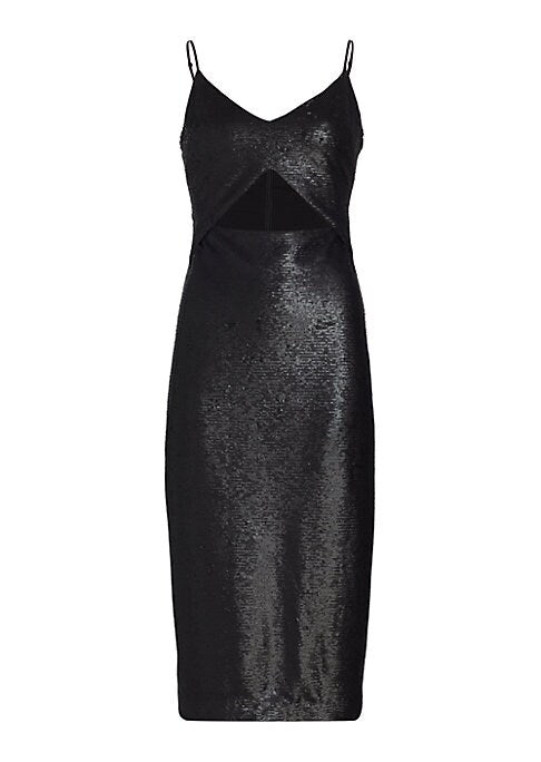 Sparkling Cut-Out Midi Dress