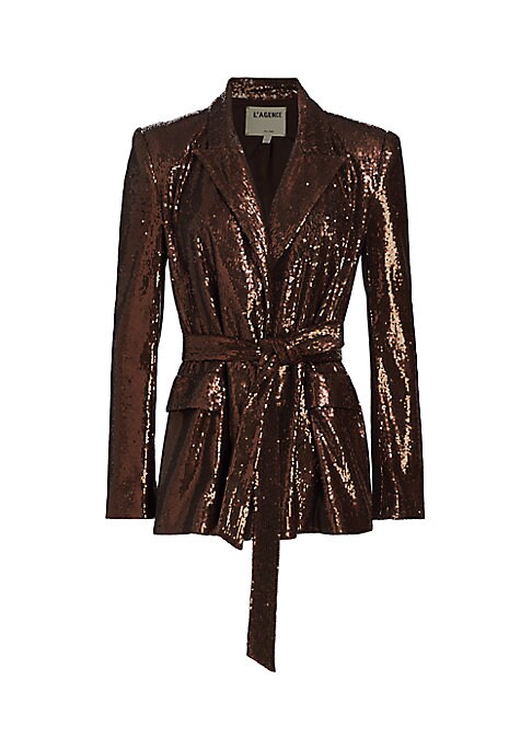 Sequin Wrap Blazer