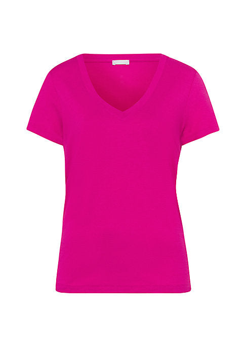 Cotton Blend V-Neck Top