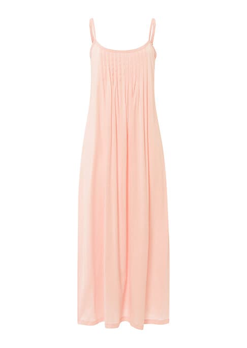 Cotton Pleat Long Nightgown