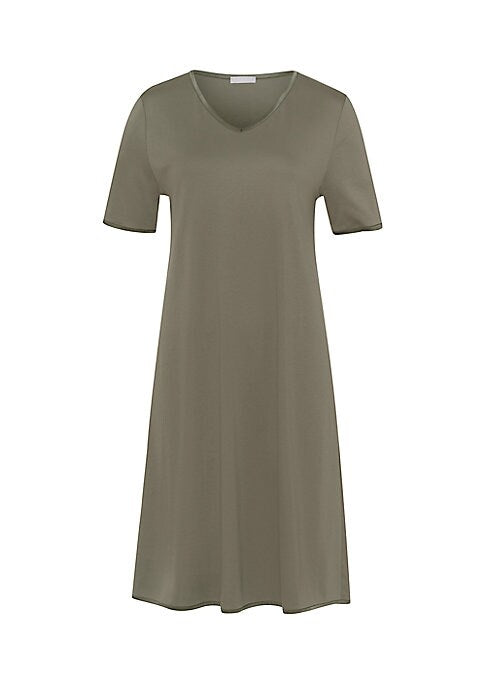 Silk-Trimmed Cotton Nightdress
