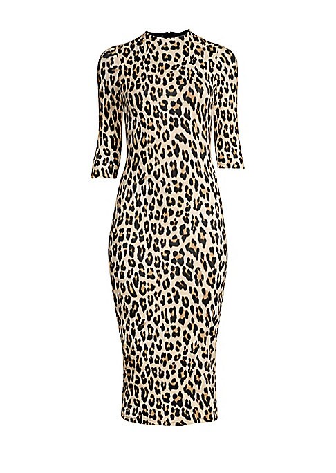 Leopard Print Midi Dress