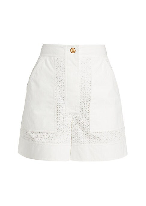 Embroidered Utility Shorts