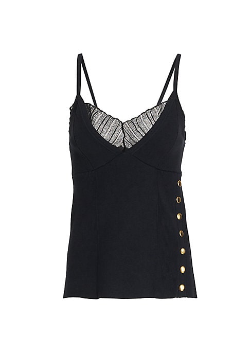 Lace-Trimmed Spaghetti Cami