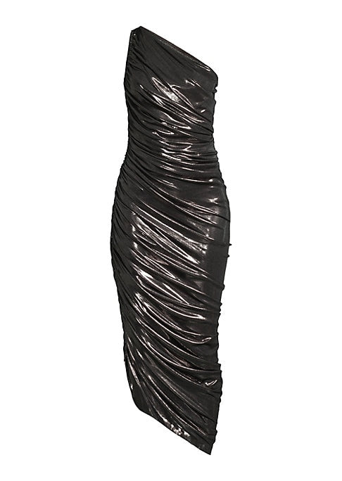 Metallic Asymmetric Elegance Gown