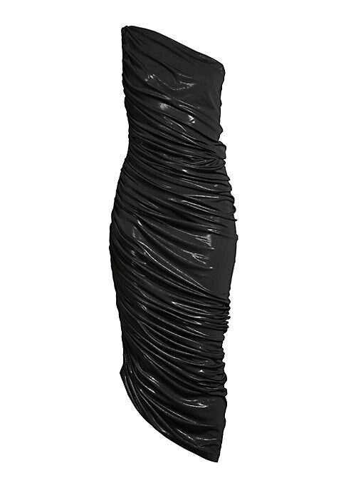 Metallic Ruched Elegance Gown
