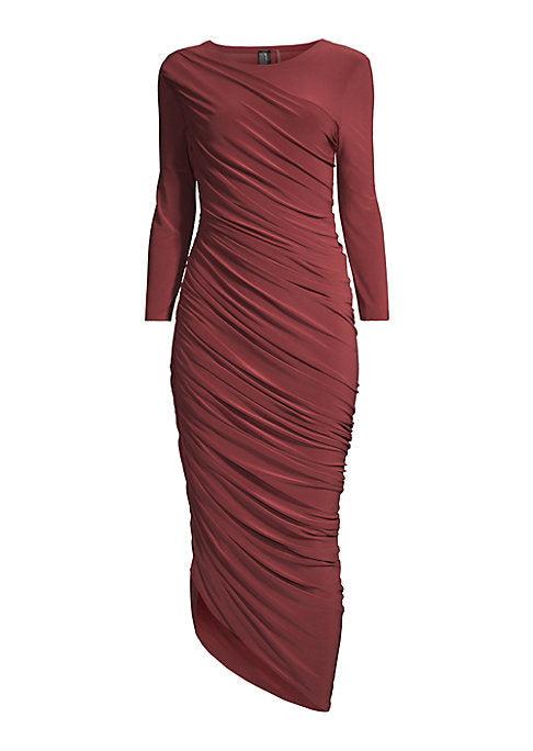 Ruched Asymmetric Elegance Gown