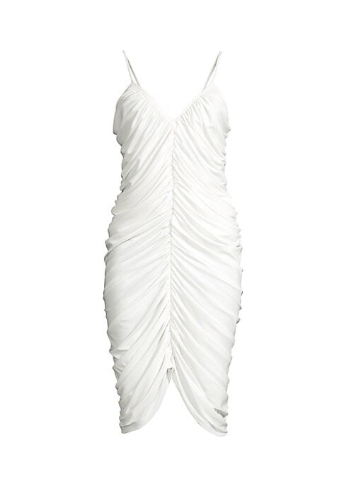 Ruched V-Neck Slip Dress