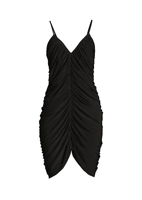 Ruched V-Neck Slip Dress