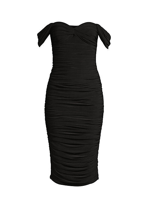 Sweetheart Ruched Midi Dress