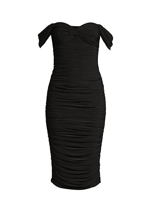 Sweetheart Ruched Midi Dress