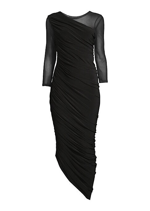 Asymmetric Glam Drape Gown