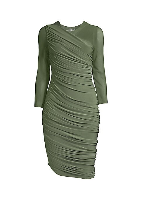 Chic Ruched Mesh Dress