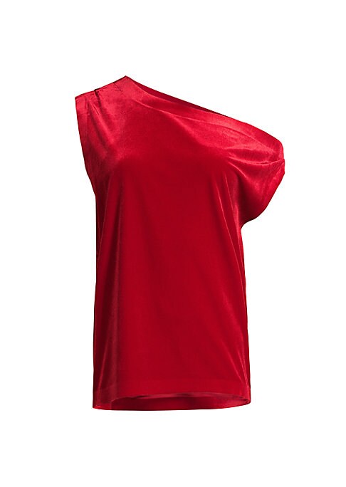 Velvet Draped Sleeveless Top