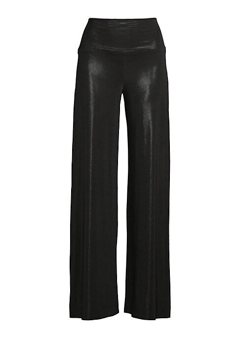 Shimmering Wide-Leg Trousers