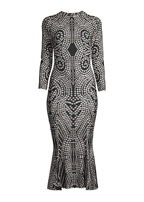 Fishtail Print Midi Dress