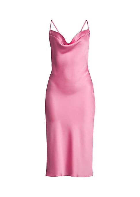 Silky Cowl Midi Dress