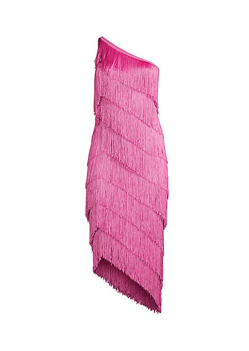 Fringe One-Shoulder Elegance