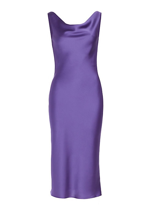 Elegant Satin Midi Dress