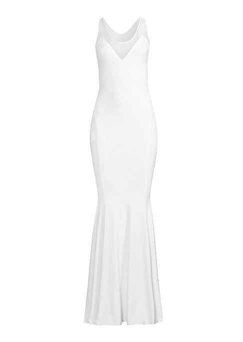 Sleek Mesh Fishtail Dress